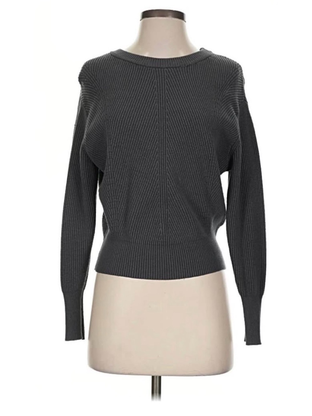 Philosophy Olive Green  Ribbed Crewneck Sweater